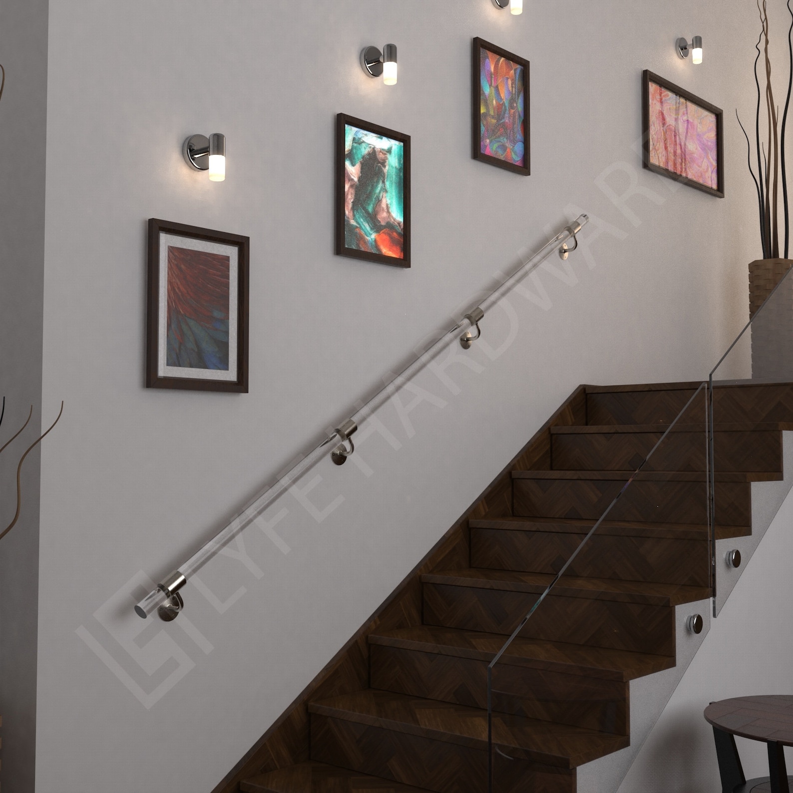 Custom Acrylic Handrail Kit High Quality Lucite Staircase Etsy