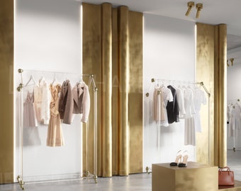 Acrylic Rolling Rack | Contemporary Display Solution, Transparent Lucite Design, Mobile Merchandising Stand | LyfeHardware
