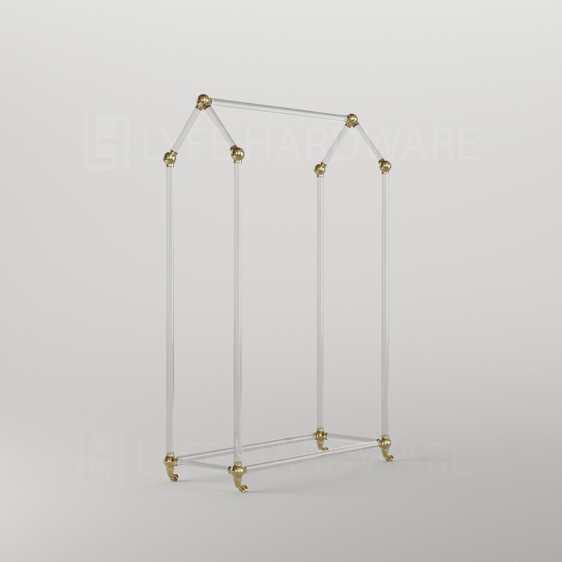 Self Standing Rack Design Acrylic Rolling Rack | Contemporary Display Solution, Transparent ...
