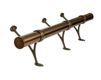 2 Ornate Caps 8 ft Victorian Brass Bar Mount Foot Rail Kit 2 Ornate Brackets 2 Ornate Caps 8 ft Victorian Brass Bar Mount Foot Rail Kit 2 Ornate Brackets
