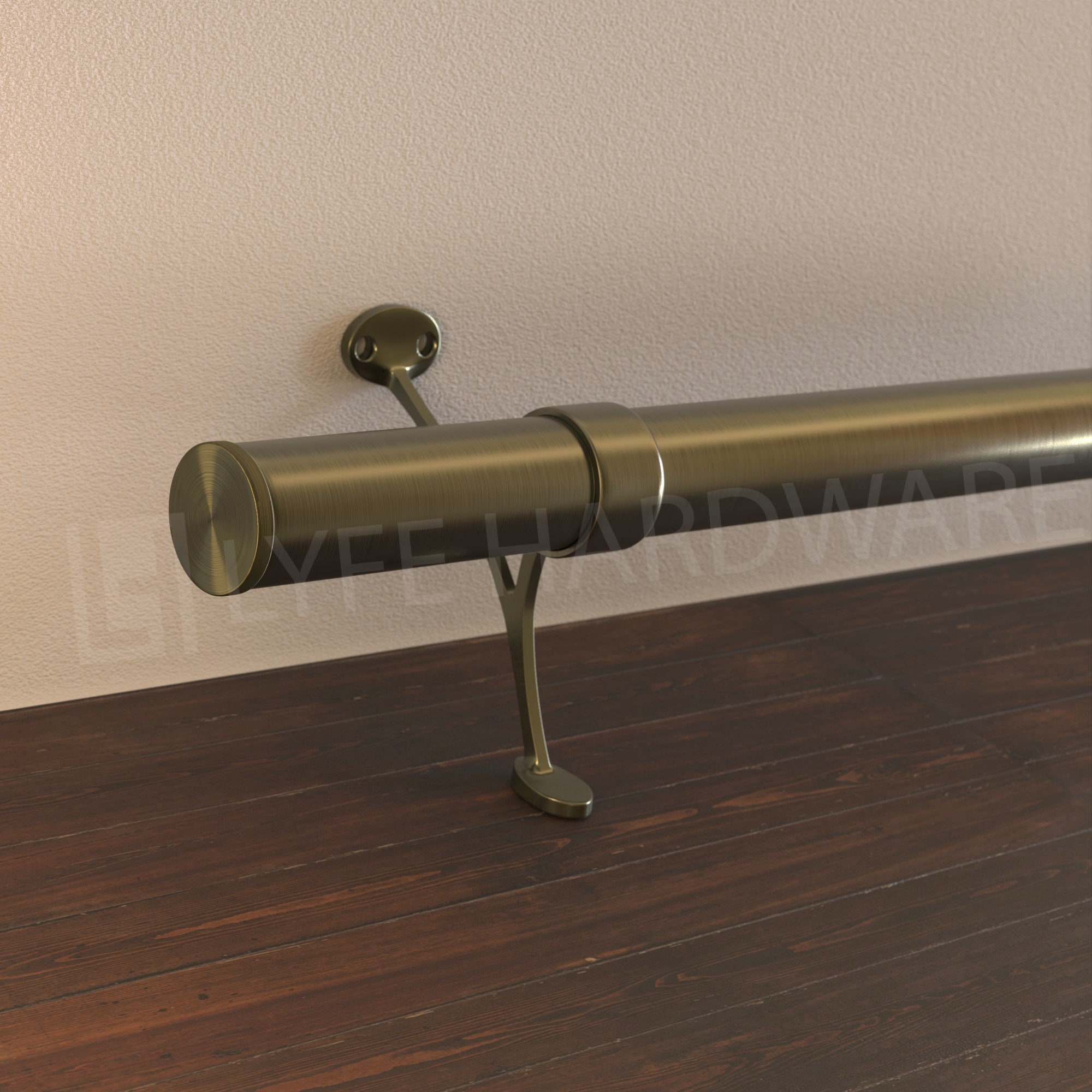 Custom Antique Brass Bar Foot Rail Kit High Quality Metal Etsy UK