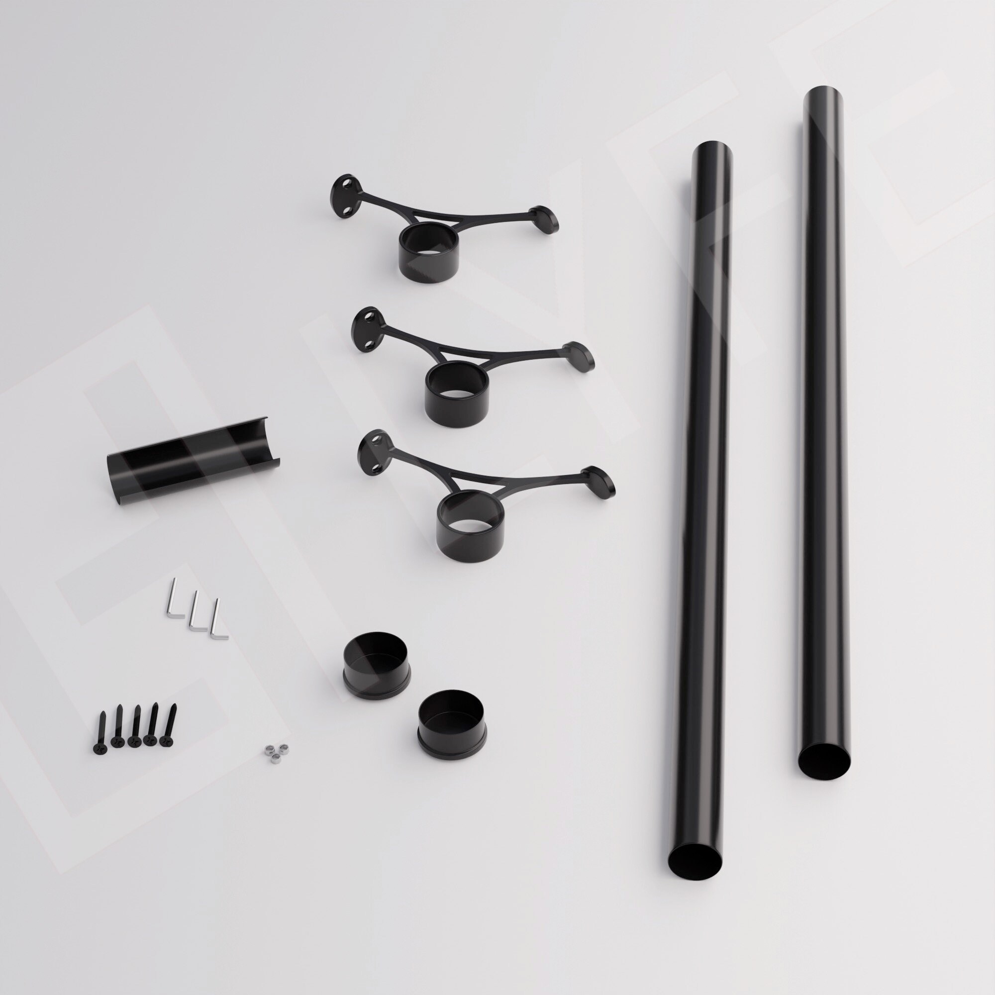 Custom Matte Black Bar Foot Rail Kit High Quality Metal Bar Etsy