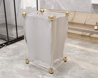 Lucite Wäschekorb mit Abnehmbarer Tasche | Wäschekorb | Wäschekorb | Schrank Organisation | Housewarming Geschenke | LyfeHardware