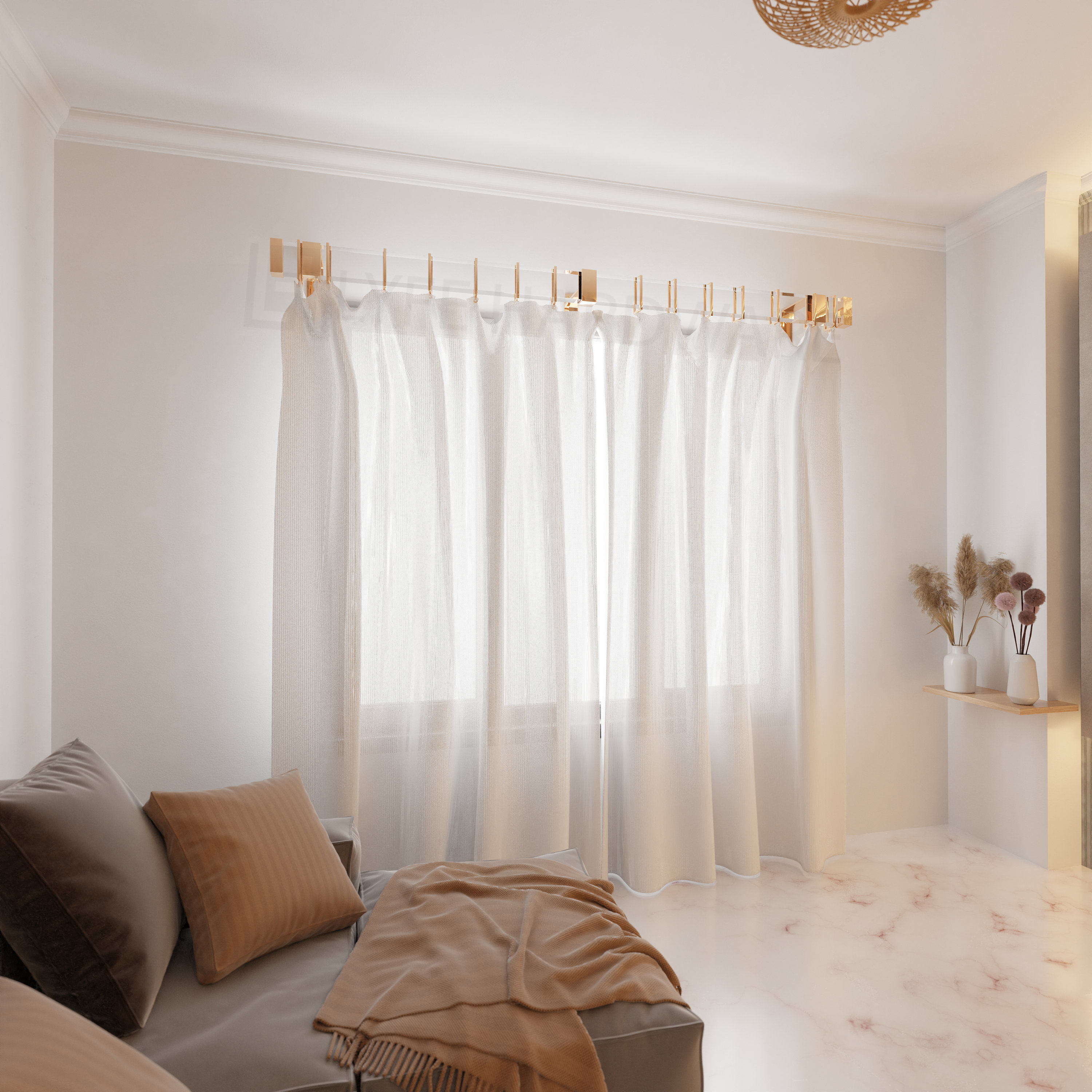 Custom Acrylic Lucite Curtain Rod - Modern Drapery Hardware | Versatile
