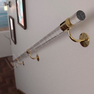 Custom Acrylic Lucite Handrail Kit | High Quality Lucite Staircase Indoor Rail | Easy to Fix Railing | LyfeHardware