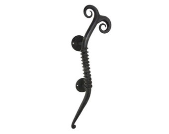 Rustikaler Türgriff aus Gusseisen | Ideal für Scheunentor, Garderobe, Möbel | 50cm | Haustürgriff | Metallwaren| Metallteile