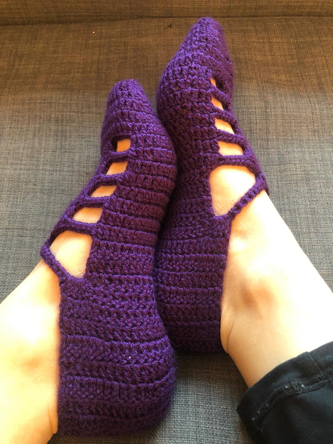 Hand knitted / Handmade House Slippers Etsy