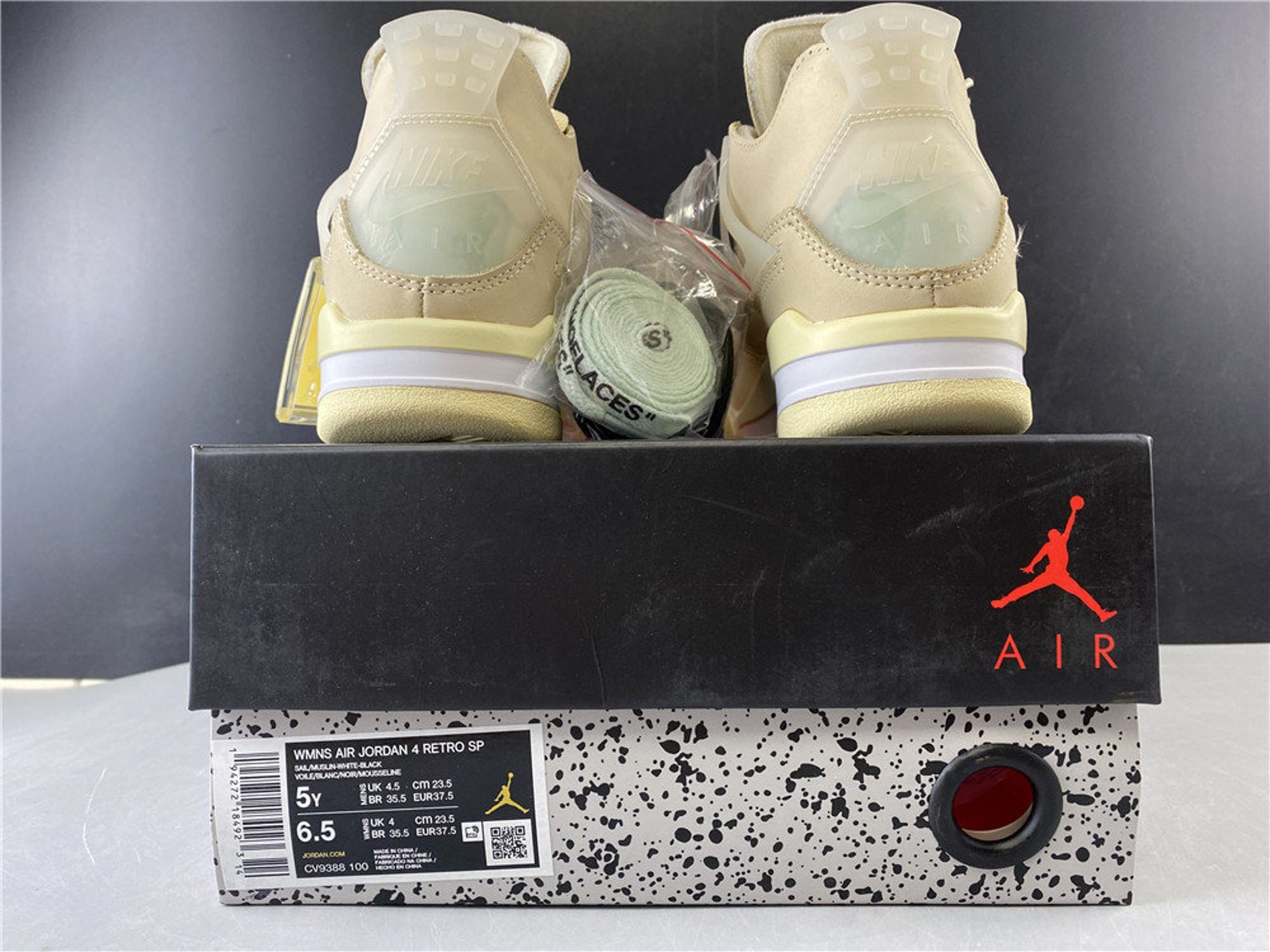 Hot Sale Jordan 4 Retro Off-White Sail W Usa Mens Sizing | Etsy