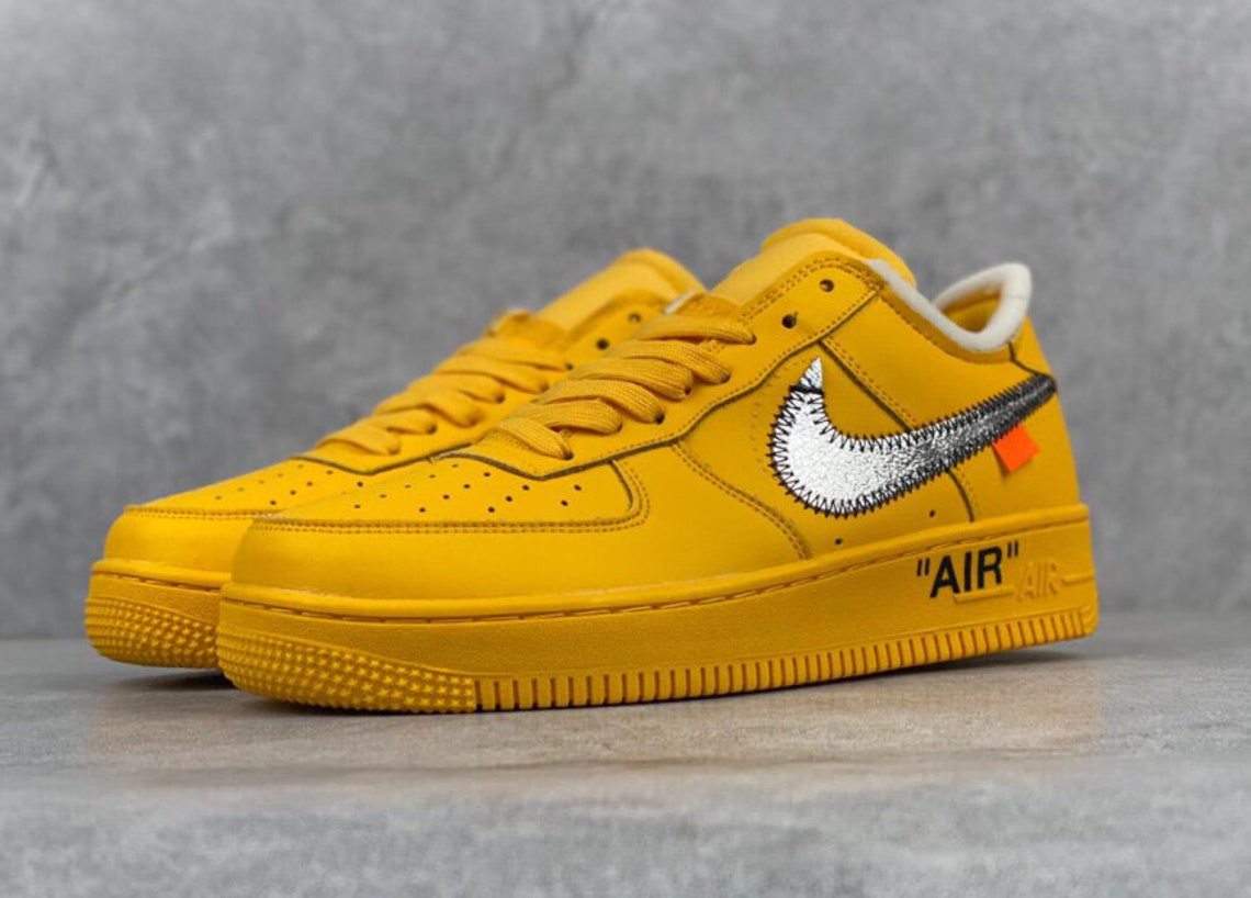 Hot Sale Off white Force 1 Low Lemonade | Etsy
