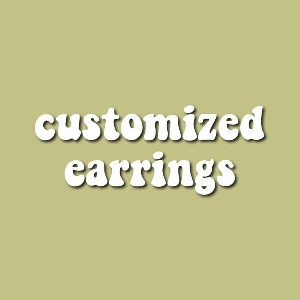 customized earrings