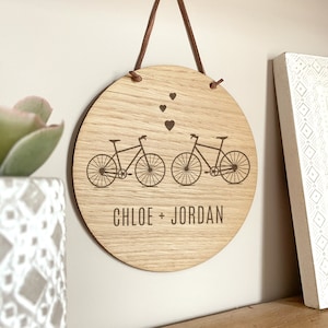 Décoration pour amateurs de vélo, cadeau cycliste personnalisé pour couple, cadeau Saint Valentin, idée cadeau unique partenaire petit ami petite amie lui elle