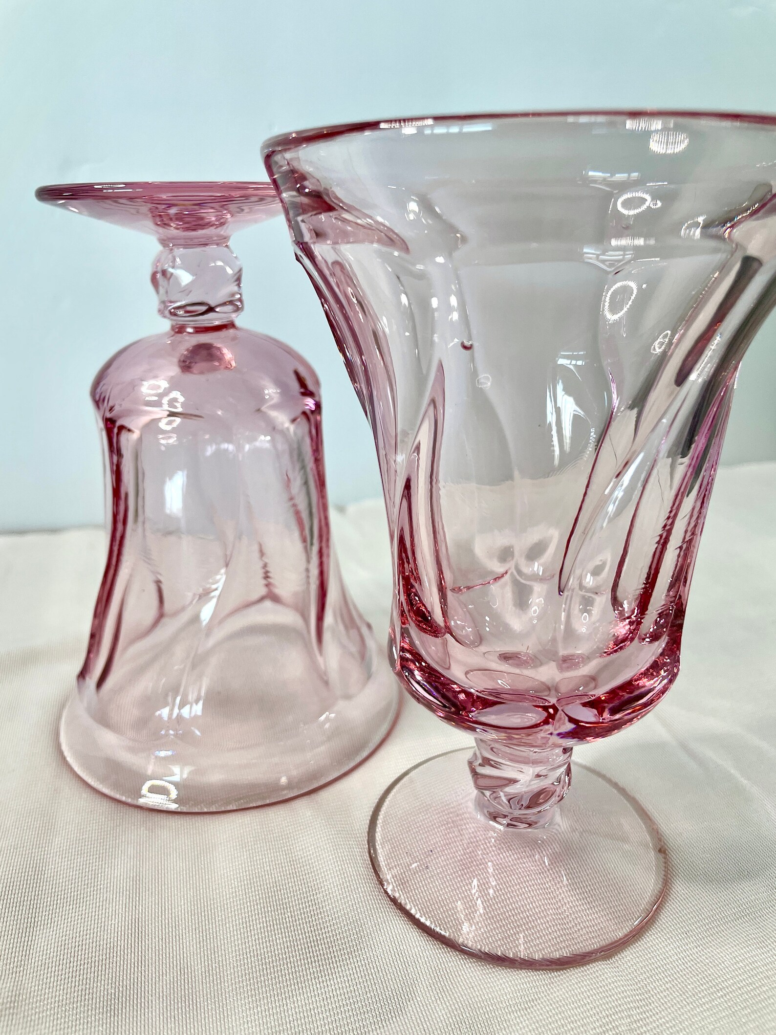 Vintage Fostoria Jamestown Pink Goblets Etsy