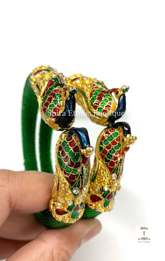 Peacock bangles on sale