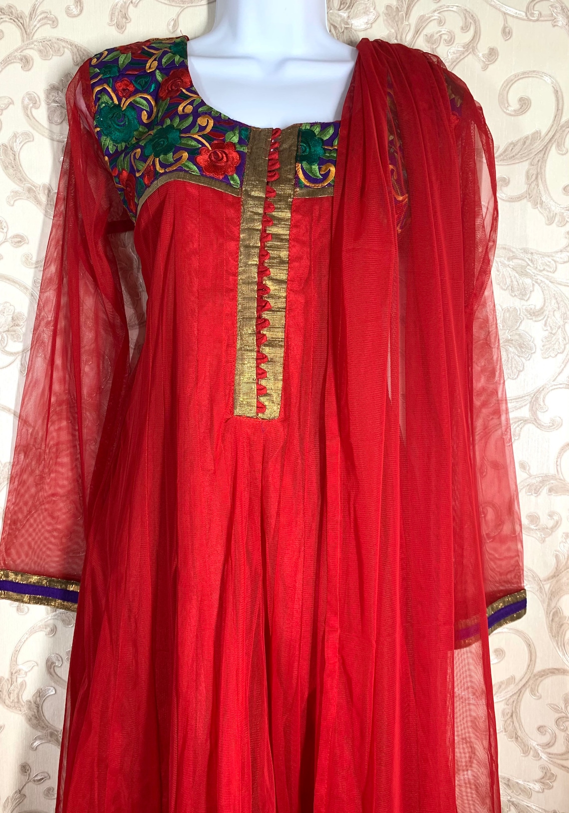 netted churidar piece
