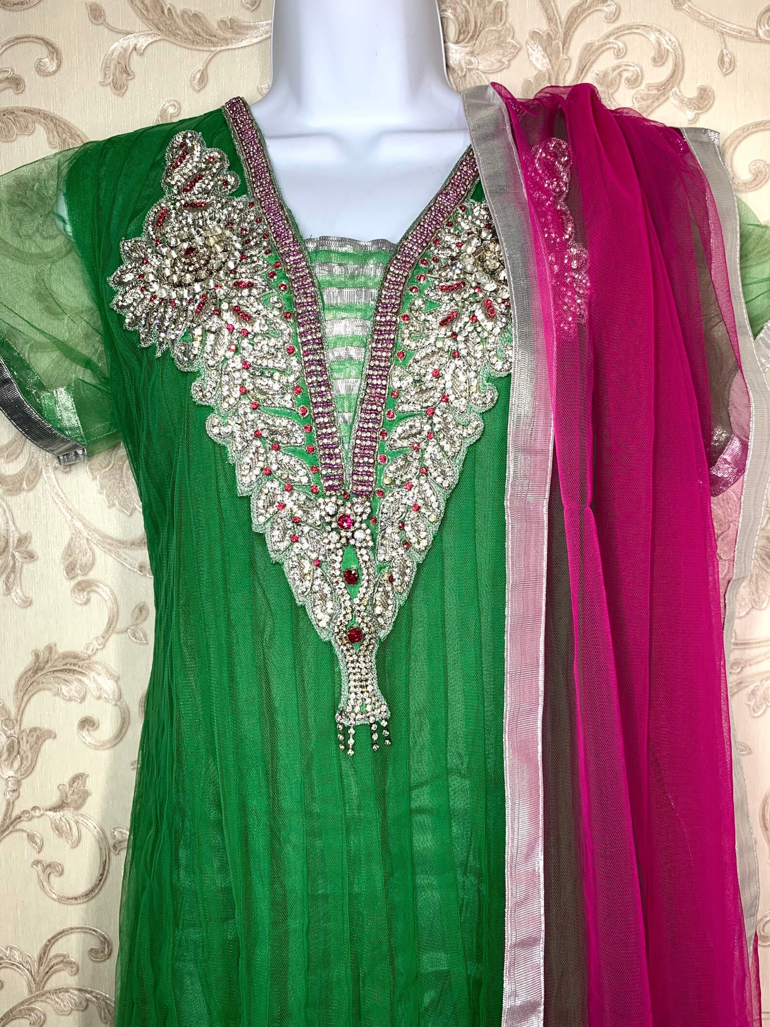 netted churidar piece