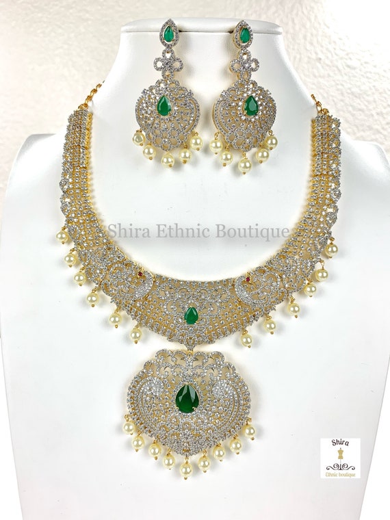 Peacock online diamond pendant