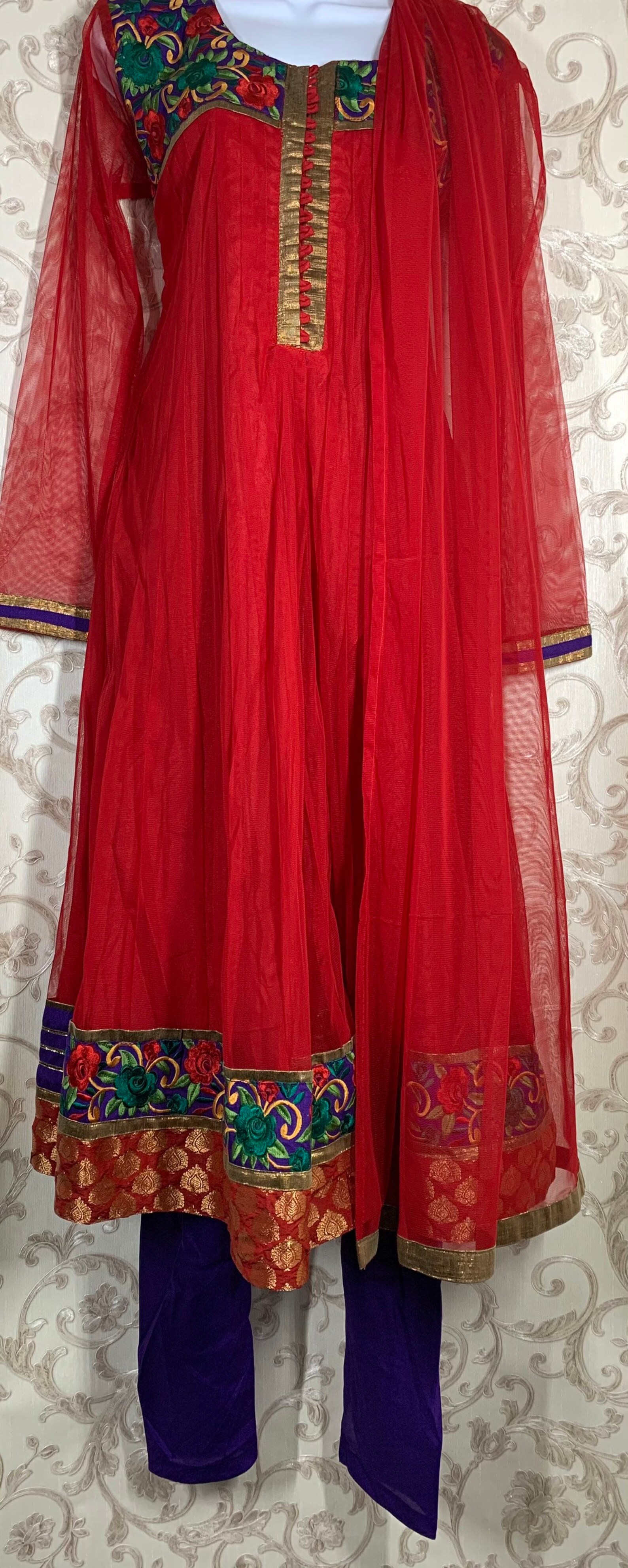 netted churidar piece