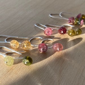Tourmaline Earring，Minimalistic Jewelry, Handmade Jewelry, Pure Silver Jewelry, Elegant Gemstone Earrings ，Gift For Her