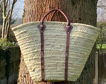 Traditional French Market Basket with Lateral Straps - Free Delivery