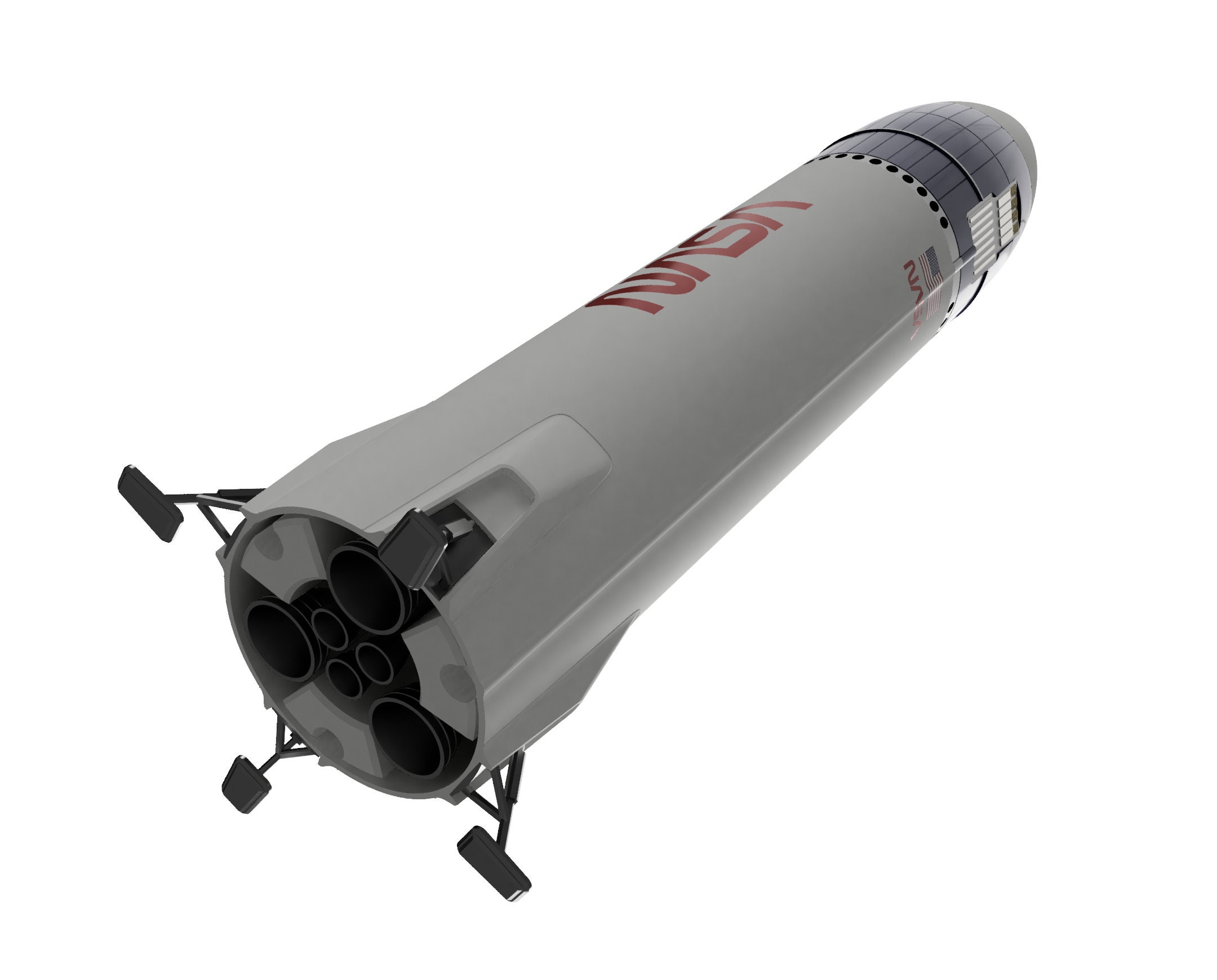 Spacex and Nasa Starship HLS Artemis 3 Lunar Lander Kit Model 1