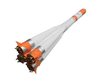 R7-soyuz Family Set of Rocket Launch Vehicle Scale Model Without