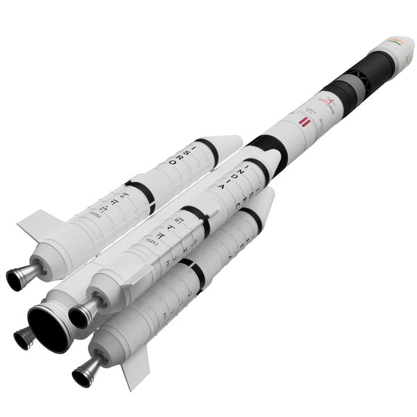 Indian ISRO GSLV MKII Model Rocket Kit 1:144 100 72  Scale 345 497 690 mm