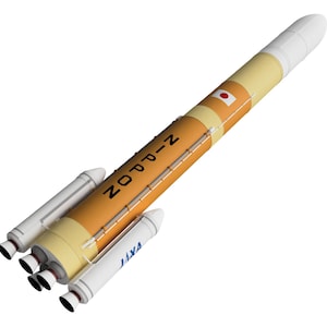 Japanese Jaxa H3 Model Rocket Kit 1:144 100 72 ALL WHITE Scale 442 636 884 mm