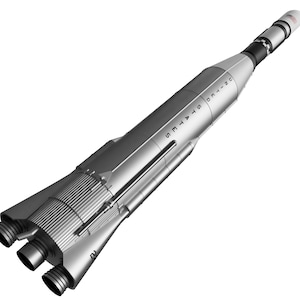 Atlas Agena Model Rocket Kit 1/144 100 72 48 Scale (ALL SILVER)