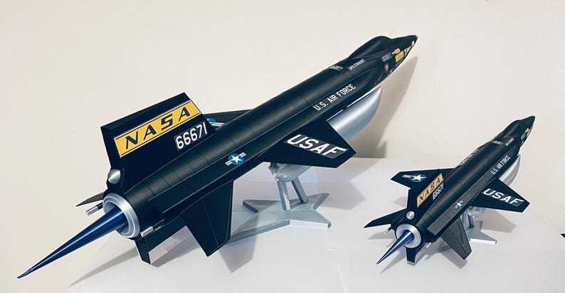 X-15 A2 (66671 X15) The Original Nasa Rocket Space Plane 1:32/56/72 Scale with drop tanks image 3