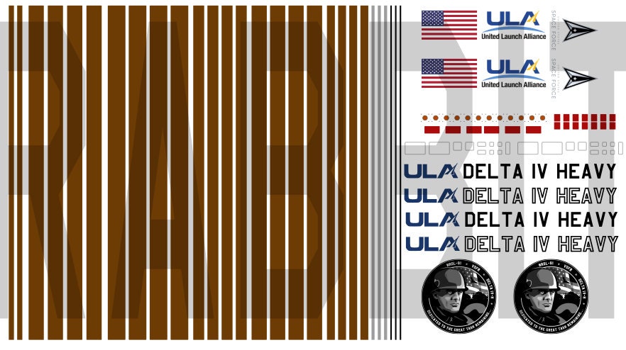 Delta IV Heavy Rocket Kit Model: 1/144 Scale, ULA Decals - Etsy