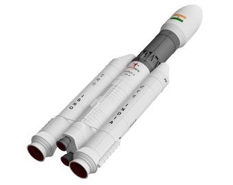 Indian ISRO LMV3 Model Rocket Kit 1:144 100 72 ALL WHITE Scale 287 413 574 mm