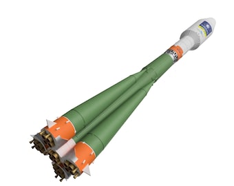 Russian Soyuz 2 Model Kit 1:144 100 72 48 ALL WHITE Scale 327 470 654 981 mm