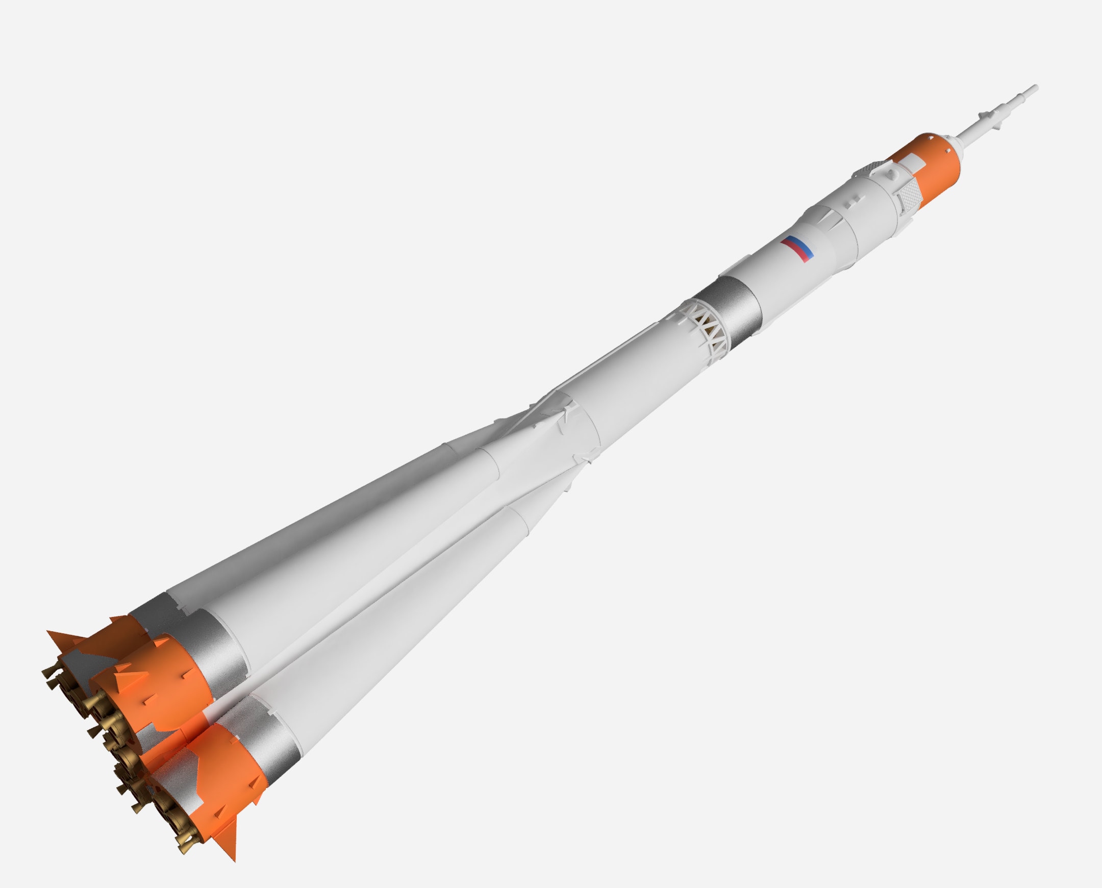 Russian Soyuz Model Kit 1:144 100 72 ALL WHITE Scale 360 520