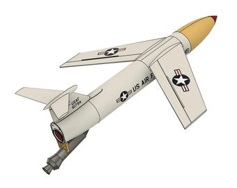 Kit de montagem do míssil de cruzeiro Matador TM-61, modelo com todas as peças brancas.