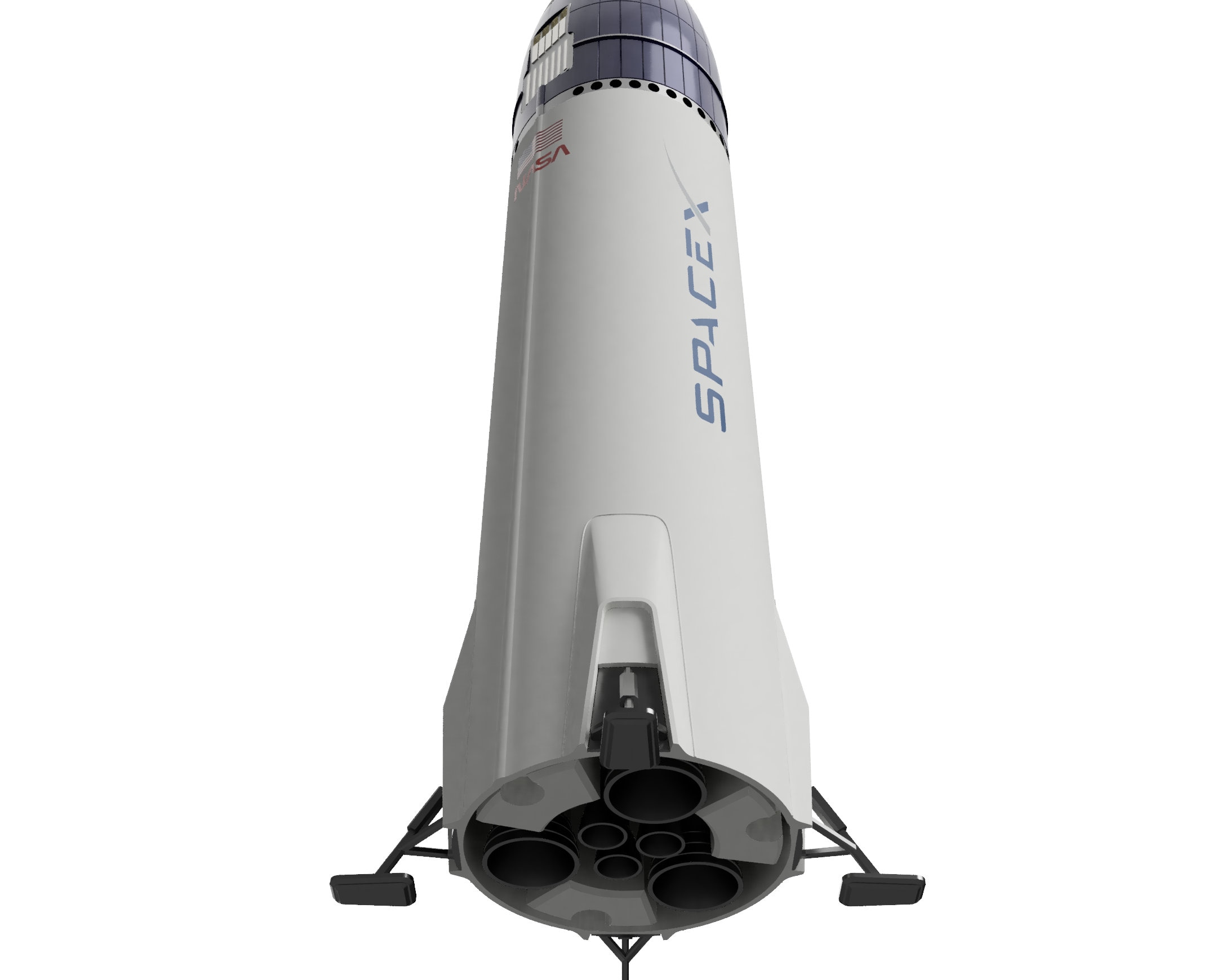 Spacex and Nasa Starship HLS Artemis 3 Lunar Lander Kit Model 1