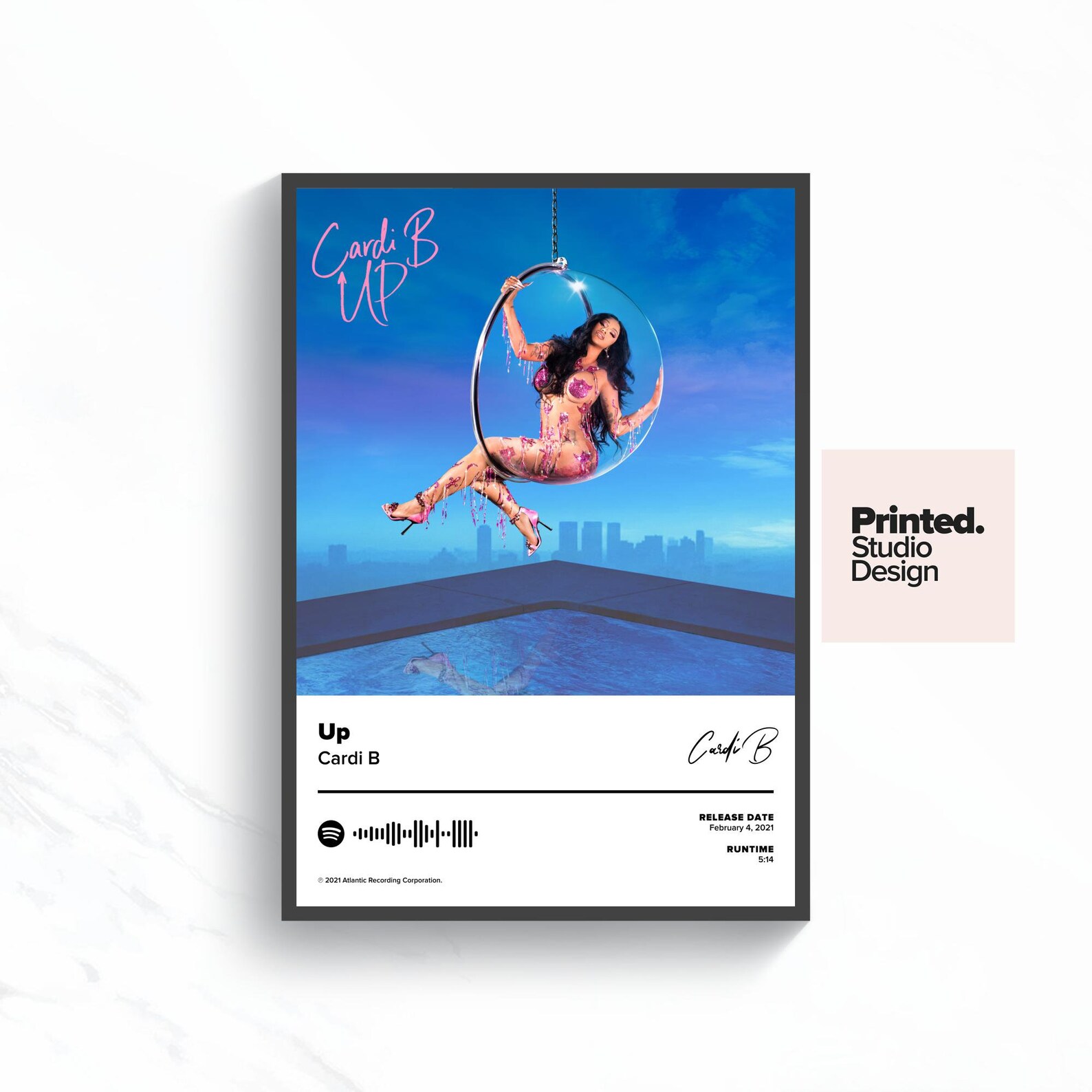 Cardi B Poster Up Album Cover Poster Print Cardi B Etsy