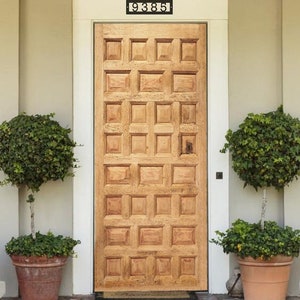 Custom Solid Wood Entrance Door: Antique Barn Door Style