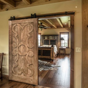 Custom Hand-Carved Rustic Wood Door: Interior or Exterior