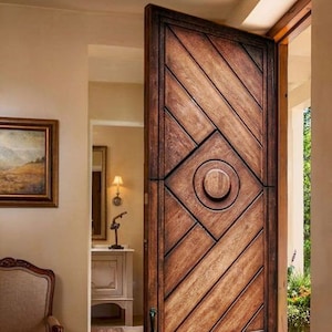Handcrafted Entry Front Door, Antique Barn Doors, Custom Sized Interior Exterior Doors, Sliding or Hinged Double & Single Rustic Doors