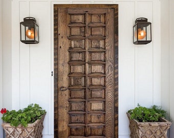 Custom Solid Wood Front Door: Rustic Barn Style, Interior/Exterior