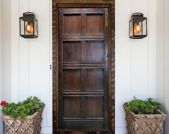 Handcrafted eight-panel Door, Barn Doors, Custom Size Interior Exterior Front Doors, Sliding or Hinged Double & Single Rustic Craftsman Door