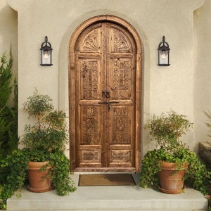 double wood front doors