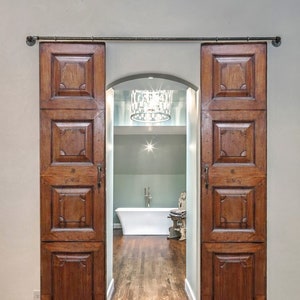 Handcrafted Four-Panel Barn Door: Custom Antique Style