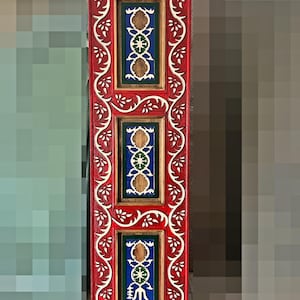 Handcarved Rustic Wood Door Panel: Interior Wall Decor (20x75 inches)