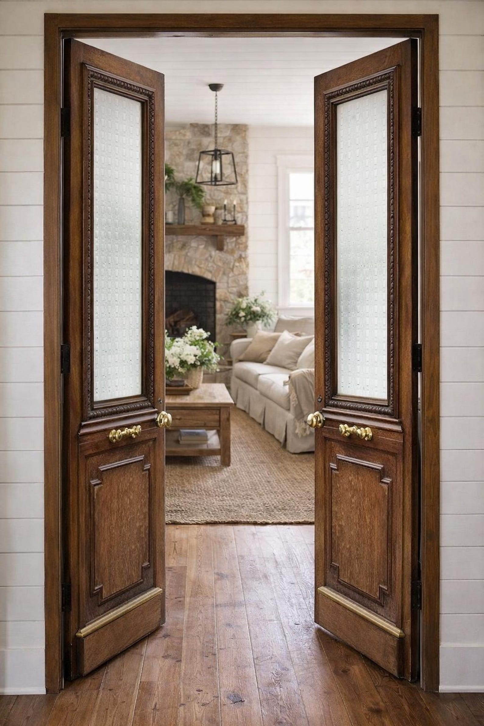 Top Glass Carved French Farmhouse Door – Vintage Interior/exterior ...