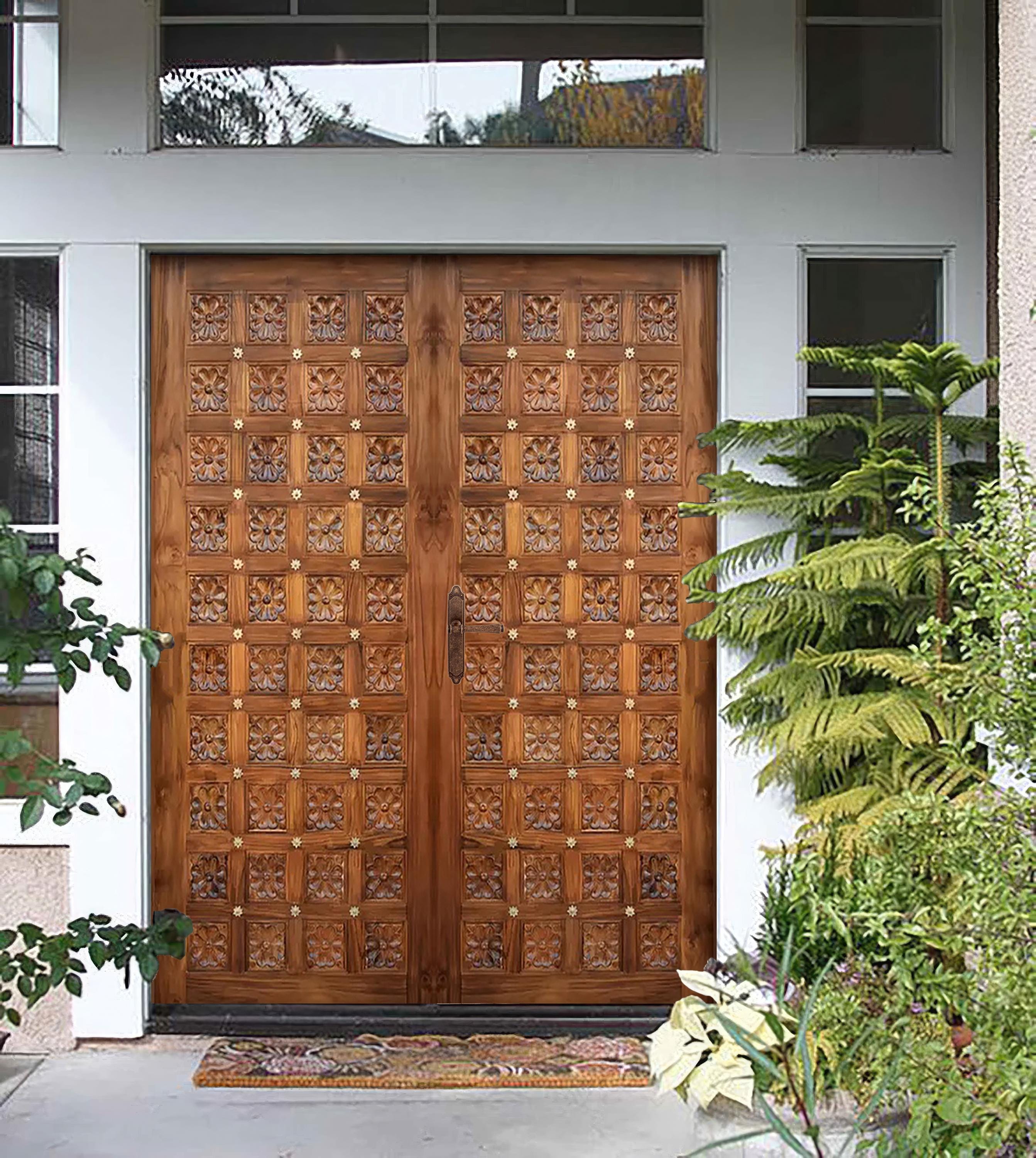 Buy Antique Carved Front Door: Custom Rustic Wooden Entry Door Online in  India - Etsy, image size:2685x2999