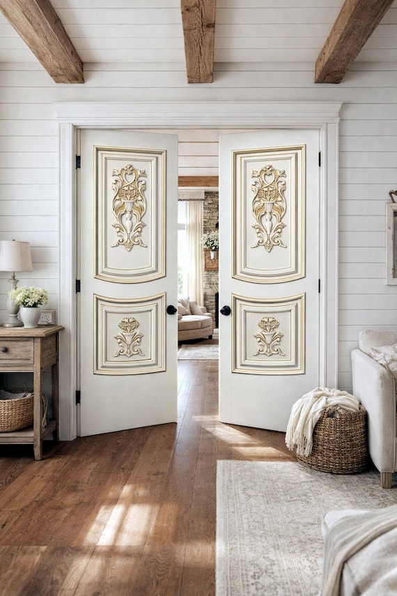 その他 アンティーク調 フランス クラシカル 大型ウッドパネル 【Type