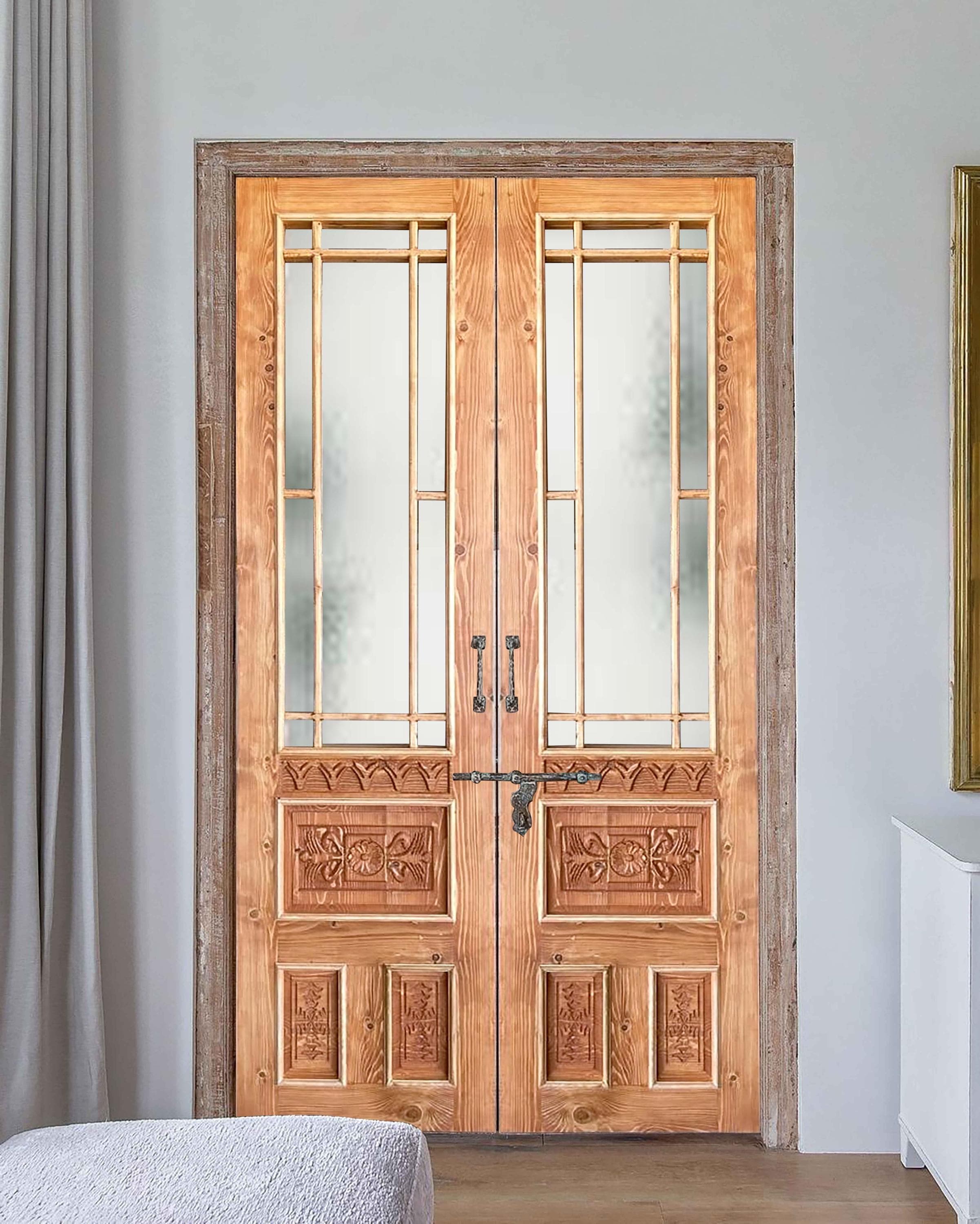 Handcrafted Antique Top Lite French Door, Custom Built
