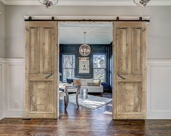 Handcrafted Rustic Farmhouse Door: Custom Solid Wood Entry / Barn Sliding Interior Exterior