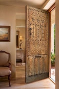 Hand-Carved Solid Wood Front Door: Antique Style Sliding Barn Doors or Hinged Exterior/Interior